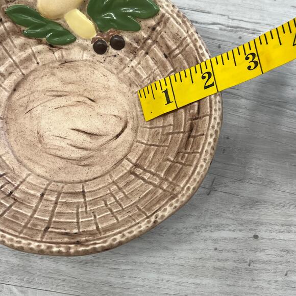 Byron Molds Ceramic Mushroom 1971 Hand Painted Vintage Cottage Textured Bowl - Picture 7 of 10